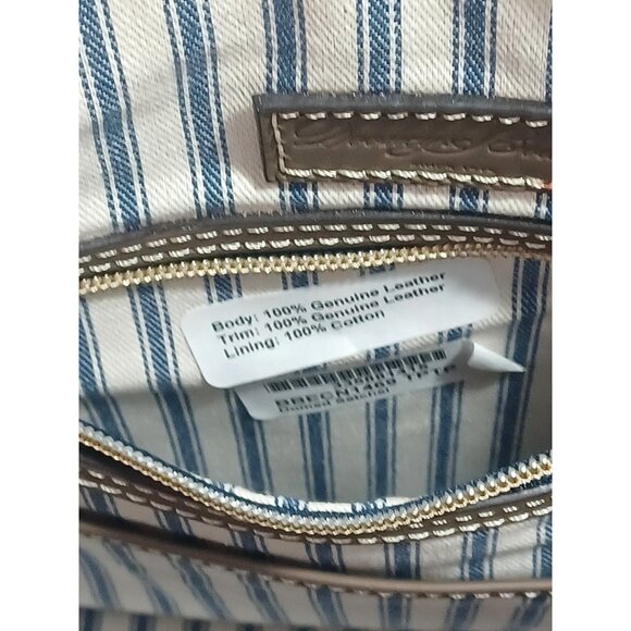 NEW Sales Sample Dooney & Bourke Beacon Domed Satchel BBECN1469 Taupe Brown - Picture 8 of 10